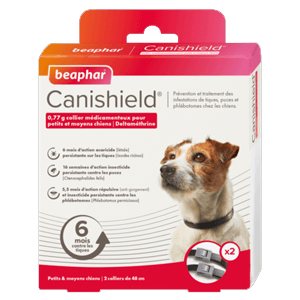 Canishield - Collier antiparasitaire chien - Petit et Moyen - Lot de 2 - BEAPHAR
