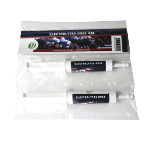 Electrolytes Dose Chevaux - Perte d'électrolytes du cheval - Gel - 2 seringues - GREENPEX
