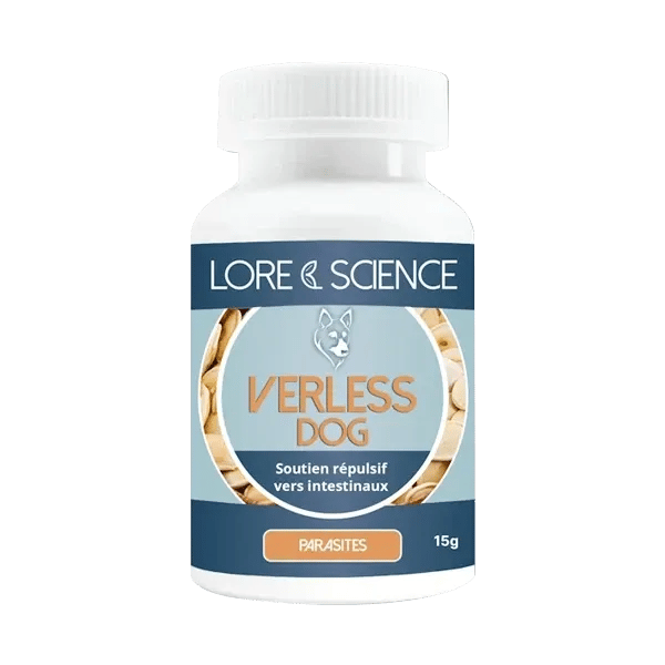 Verless Dog – Vers, parasites et intestins du chien – 30 comprimés – LORE & SCIENCE